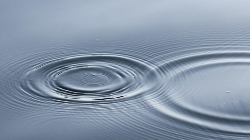 water surface with rings